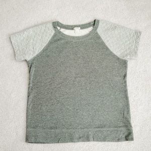 J Crew Quilted Short Sleeve shirt Sz Small